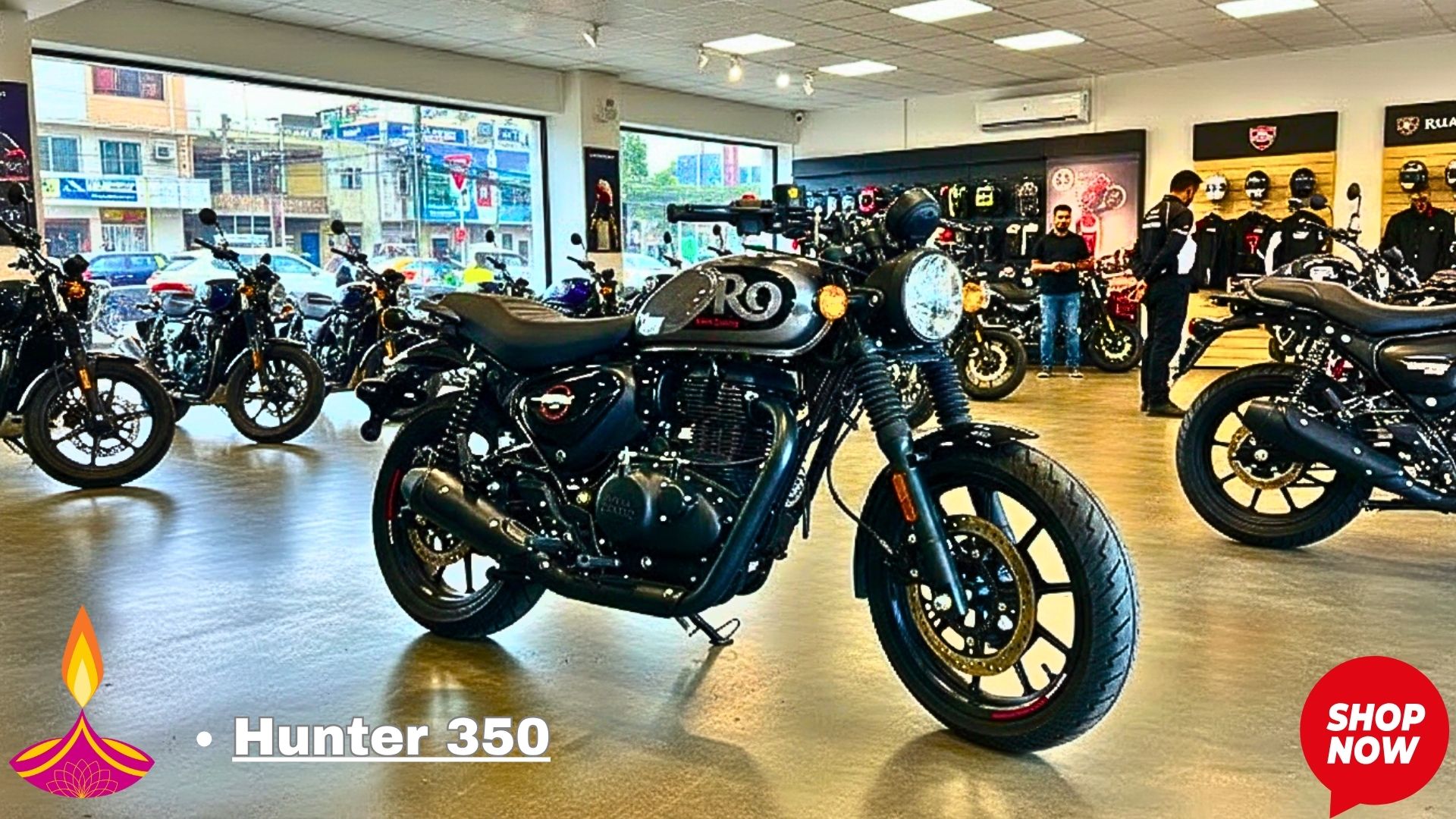 Hunter 350 New Model : 350cc Engine with 40KM Mileage and 200Km top speed at a low price.