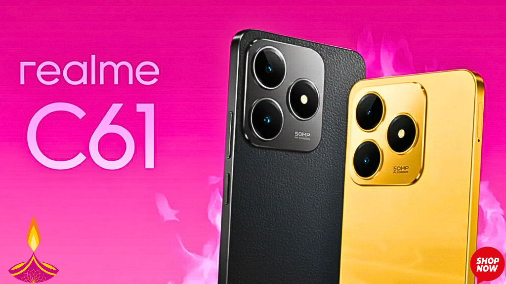 Realme C61 Smart Phone : 50MP Camera with 5000mAh battery at ₹5,599.