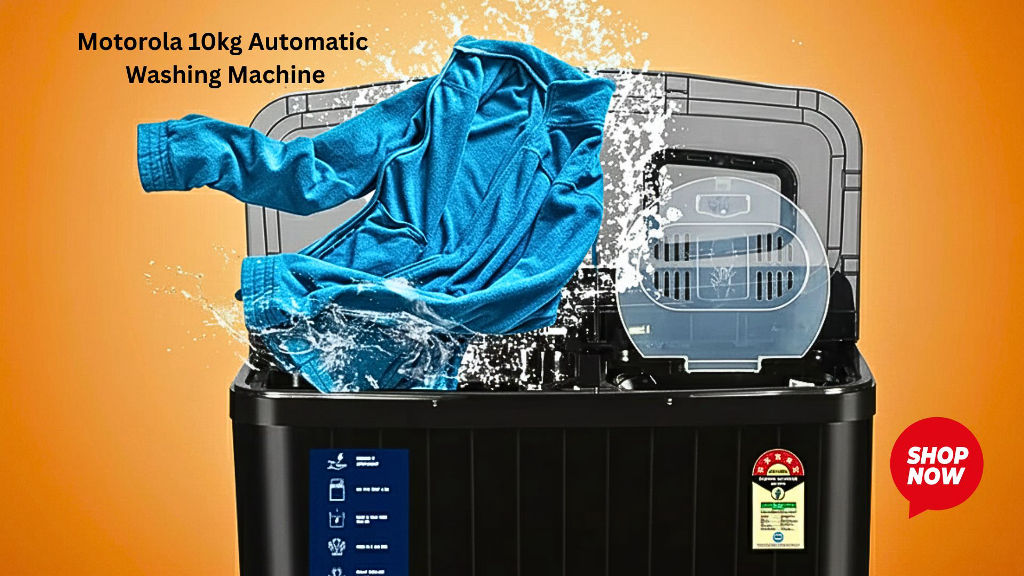 Motorola 10kg Automatic Washing Machine 2025 Review: Features, Price & Benefits.